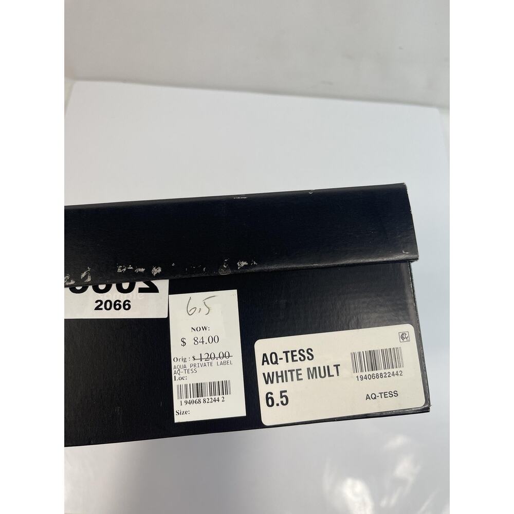 Aqua Shoes Womens Size 6.5 White AQ-TESS Studded Lined Sneakers New Box - Picture 11 of 12